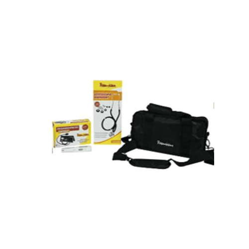 Imagem do produto Kit Acadêmico - Premium G-Tech Esfigmomanômetro Aneróide E Estetoscópio Rappaport Preto E Termômetro Clínico Oval E