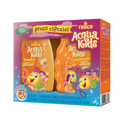 Kit Acqua Kids Shampoo E Condicionador Cabelos Cacheados Cheirinho De Mamão Papaia 400Ml Cada