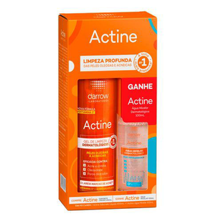 Kit Gel De Limpeza Actine 400Ml + Água Micelar 100Ml