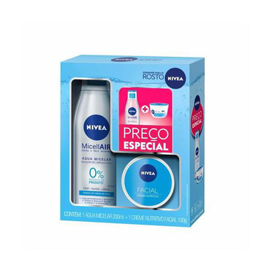 Kit Agua Micelar Nivea 7Em1 200Ml + Creme Facial Nutritivo Nivea 100G