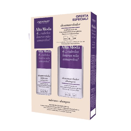 Imagem do produto Kit Alfaparf Alta Moda Desamarelador Shampoo+Mascara 300Ml