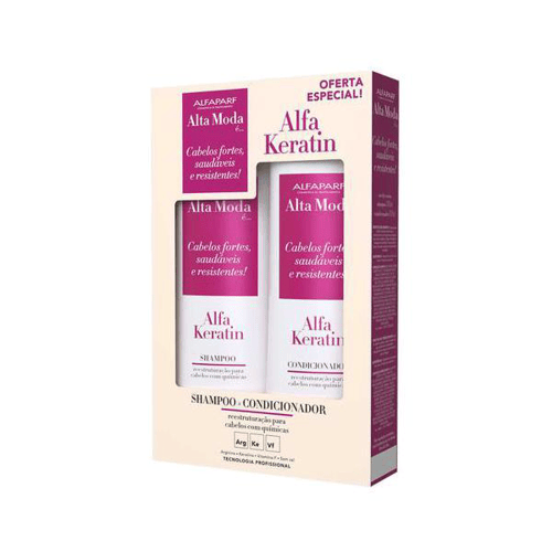 Imagem do produto Kit Alfaparf Alta Moda Shampoo E Condicionador 300Ml Alfakeratin