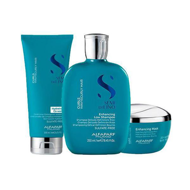 Imagem do produto Kit Alfaparf Semi Di Lino Curls Shampoo E Condicionador E Máscara De Definição
