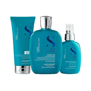 Imagem do produto Kit Alfaparf Semi Di Lino Curls Shampoo E Condicionador E Spray Ativador