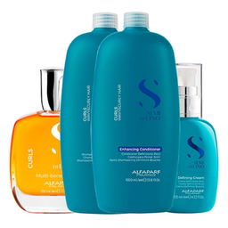 Imagem do produto Kit Alfaparf Semi Di Lino Curlsprofissional Shampoo E Condicionador E Creme E Óleo