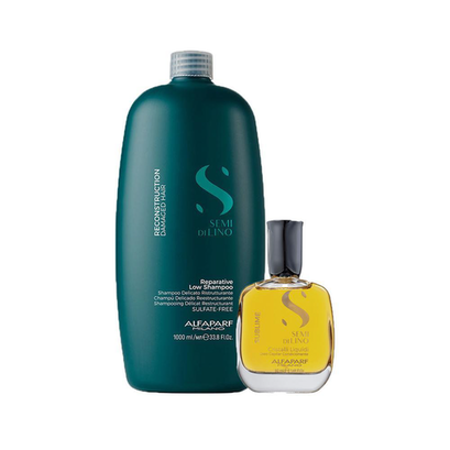 Imagem do produto Kit Alfaparf Semi Di Lino Reconstruction Shampoo E Óleo