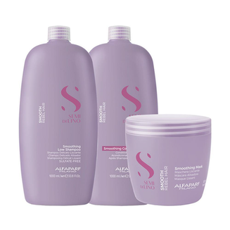 Imagem do produto Kit Alfaparf Semi Di Lino Smooth Smoothing Profissional Shampoo E Condicionador E Máscara