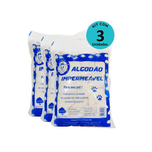 Kit Algodão Hidrófobo Impermeável Cotlín 500G Com 3 Unidades