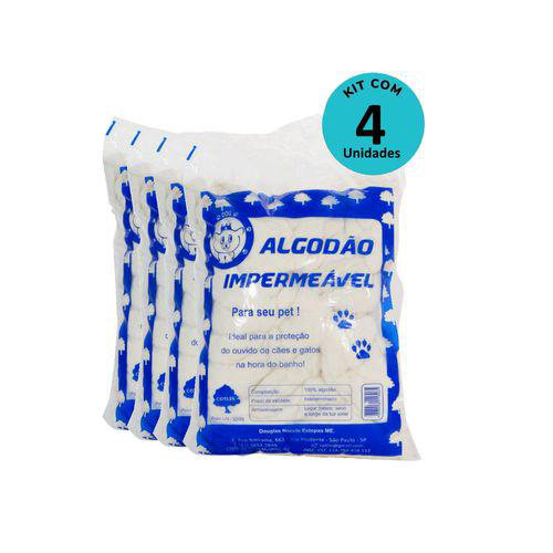 Kit Algodão Hidrófobo Impermeável Cotlín 500G Com 4 Unidades