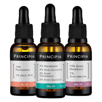 Imagem do produto Kit Antiacne Trio De Séruns Niacinamida 10% + Ácido Mandélico 10% + Mix01 Principia Skincare