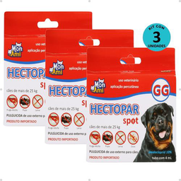 Imagem do produto Kit Antipulgas Hectopar Mon Ami Gg 4Ml Cães Acima De 25Kg C/ 3 Unidades