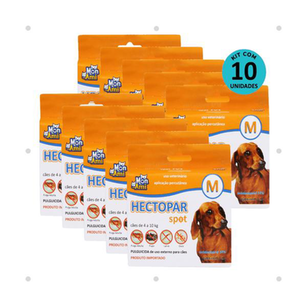 Imagem do produto Kit Antipulgas Hectopar Mon Ami M 1Ml Cães De 4 A 10Kg 10 Unidades