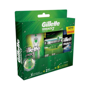 Imagem do produto Kit Aparelho De Barbear Gillette Mach3 Acquagrip Sensitive 1 Unidade