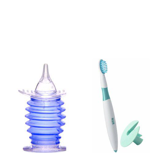 Kit Aspirador Nasal Bebê + Escova De Dentes Infantil Nuk