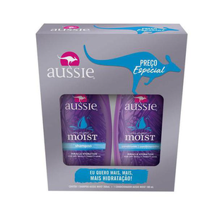 Kit Aussie Moist Shampoo 360Ml + Condicionador 180Ml