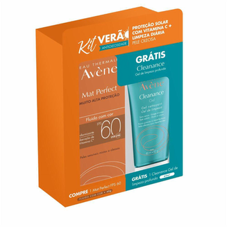 Kit Avene Mat Perfect Fps60 Com Cor + Cleanance 40G