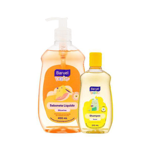 Imagem do produto Kit Baruel Baby Sabonete Líquido Glicerina Com 400Ml + Shampoo Suave Com 210Ml 1 Unidade
