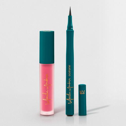 Imagem do produto Kit Batom Líquido Rosa + Caneta Delineadora Marília Mendonça By Océane 2 Produtos Oceane