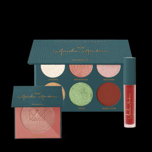 Imagem do produto Kit Batom Líquido Vermelho + Paleta De Sombras + Blush Marília Mendonça By Océane 3 Produtos Oceane