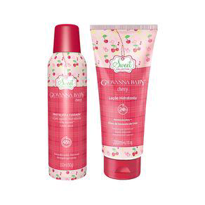 Kit Beleza Giovanna Baby Desodorante Aerossol Cherry 150Ml + Giovanna Baby Loção Hidratante Desodorante Sweet Cherry 200Ml