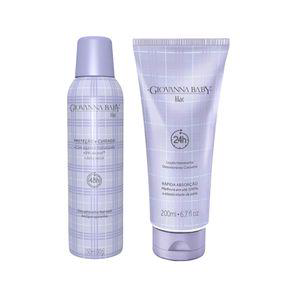 Kit Beleza Giovanna Baby Desodorante Aerossol Lilac 150Ml + Giovanna Baby Loção Hidratante Desodorante Lilac 200Ml
