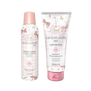 Kit Beleza Giovanna Baby Desodorante Aerossol Peach 150Ml + Giovanna Baby Loção Hidratante Desodorante Peach 200Ml
