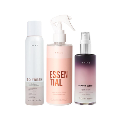 Imagem do produto Kit Braé Sérum Beauty Sleep E Fluido Essential E Shampoo À Seco So Fresh