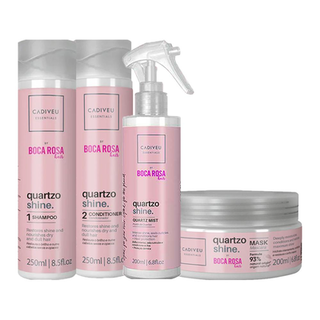 Imagem do produto Kit Cadiveu Essentials Boca Rosa Quartzo Shine Shampoo E Condicionador E Máscara E Fluído