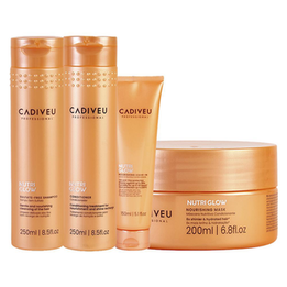 Imagem do produto Kit Cadiveu Nutri Glow Shampoo E Condicionador + Máscara De Nutrição + Leavein 150 Ml