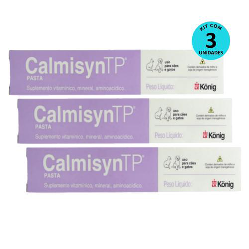 Kit Calmisyn Tp König 30G P/ Cães E Gatos 3 Unidades