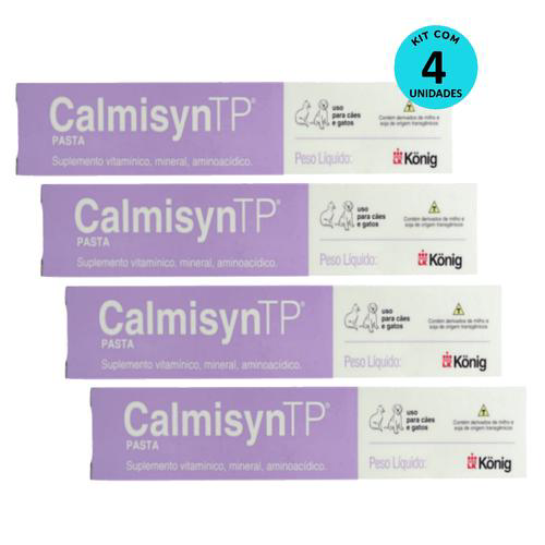 Kit Calmisyn Tp König 30G P/ Cães E Gatos 4 Unidades