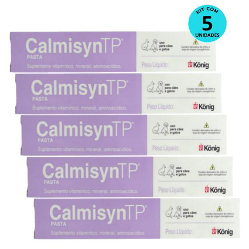 Kit Calmisyn Tp König 30G P/ Cães E Gatos 5 Unidades