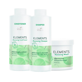 Imagem do produto Kit Capilar Hidratação Wella Pro Elements Renewing Shampoo E Condicionador E Máscara 500 Ml Wella Professionals