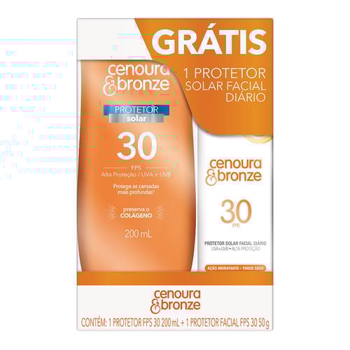 Imagem do produto Kit Cenoura & Bronze Protetor Solar + Protetor Facial 1 Unidade
