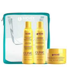 Imagem do produto Kit Clinic Repair System Richée Shampoo 250Ml + Condicionador 250G + Máscara Capilar 250G