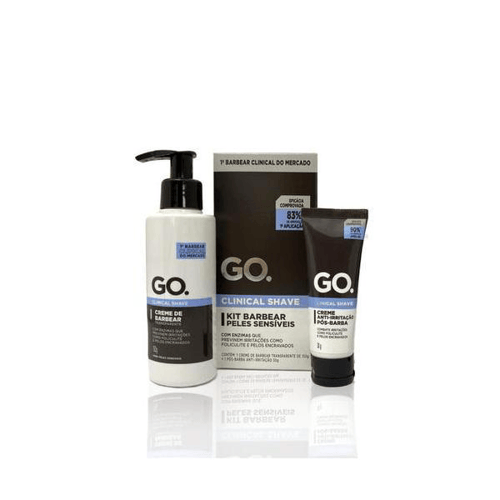 Kit Clinical Shave Gel De Barbear + Pós Barba Antiirritação Go.