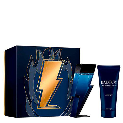 Kit Coffret Bad Boy Cobalt Carolina Herrera Eau De Parfum 100Ml + Gel De Banho 100Ml