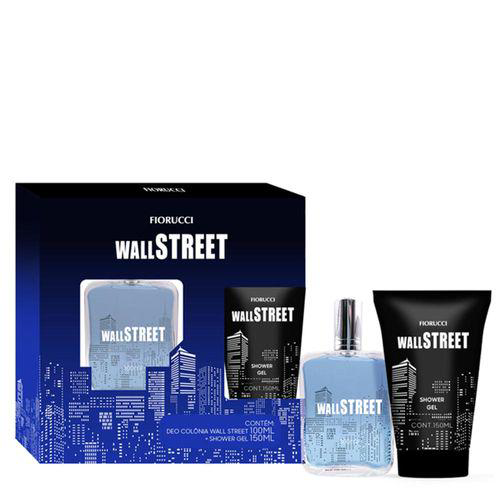 Kit Coffret Wall Street Fiorucci Masculino Deo Colônia 100Ml + Gel De Banho 150Ml