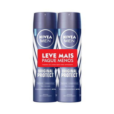 Imagem do produto Kit Com 02 Desodorante Nivea Men Original Protect Aerosol 150Ml Com 50% De Desconto Na 2 Unidade