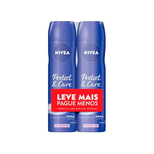 Kit Com 02 Desodorantes Nivea Protect & Care Aerosol 150Ml Com 50% De Desconto Na 2 Unidade