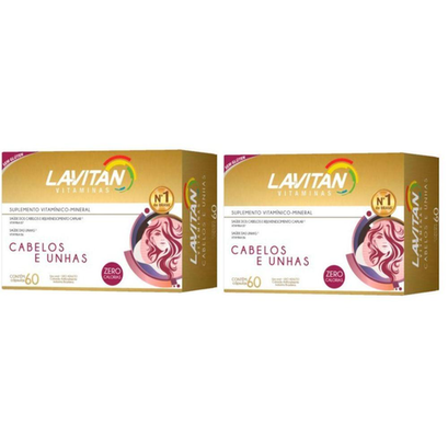 Imagem do produto Kit Com 02 Lavitan Hair Cabelos Unhas Vitamina 120 Cápsulas Cimed
