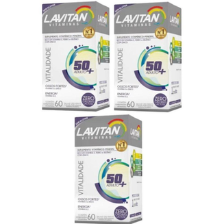 Imagem do produto Kit Com 03 Lavitan Vitalidade 50+ Suplemento 180 Comprimidos Cimed