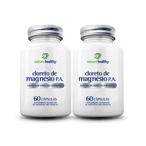 Imagem do produto Kit Com 2 Cloreto De Magnésio P.a. 260Mg Com 60 Cáps. Nature Healthy