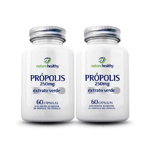 Imagem do produto Kit Com 2 Própolis 250Mg Extrato Verde Com 60 Cáps. Nature Healthy