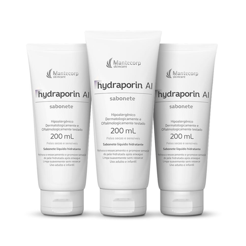 Imagem do produto Kit Com 3 Hydraporin Sabonete 200Ml Mantecorp Skincare
