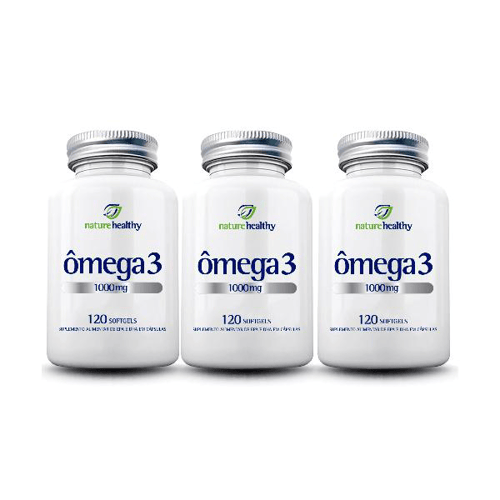 Imagem do produto Kit Com 3 Ômega 3 1000Mg Fishoil Com 120 Cáps. Nature Healthy