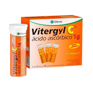 Kit Com 3 Vitergyl C 1G Com 10 Comprimidos Cada