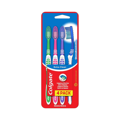 Imagem do produto Kit Com 4 Escovas Dentais Colgate Extra Clean Média
