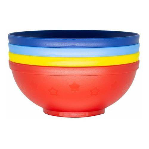 Imagem do produto Kit Com 4 Pratos Infantis Bowls 300 Ml Infanti Colorido