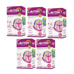 Imagem do produto Kit Com 5 Lavitan Az Mulher Com 60 Comprimidos